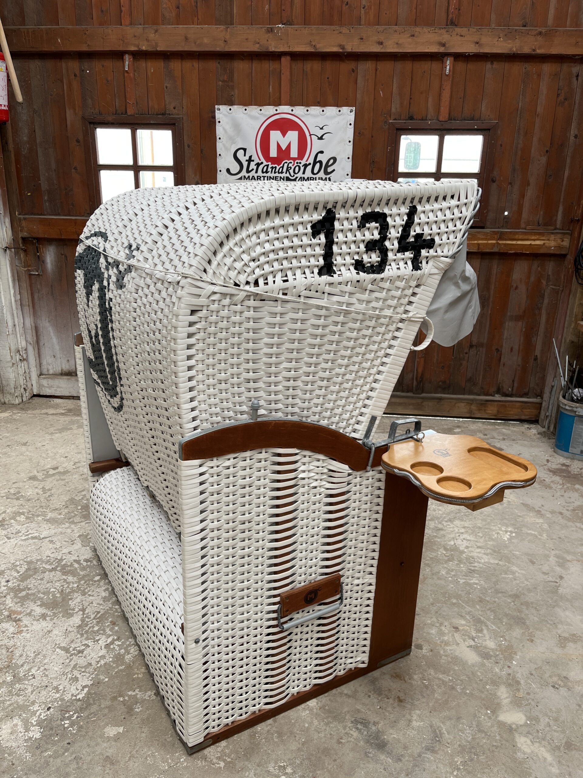 Strandkorb M 134-gebraucht-weiß – Bild 6