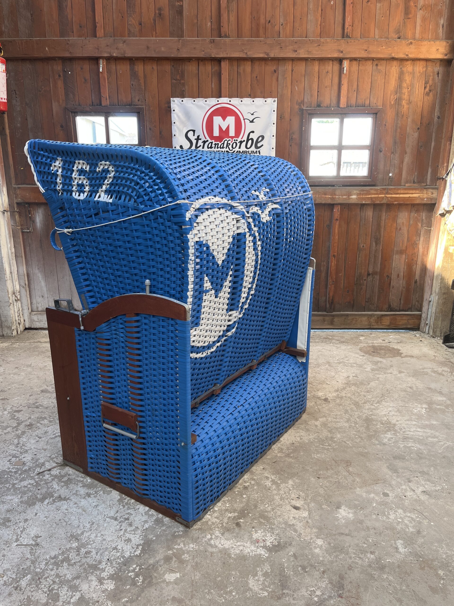 Strandkorb-M162-gebraucht-blau – Bild 3